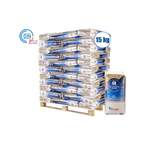 afbeelding van Butagaz Pellet DIN+ 100% naaldhout – pallet van 66 zakken van 15KG – levering inbegrepen