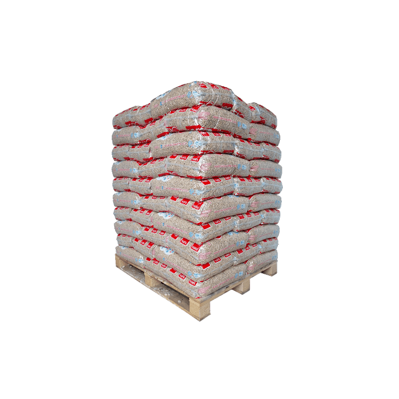 afbeelding van Pellet Swiss Warme EN+A1 DIN+ 100% naaldhout – pallet van 70 zakken van 15Kg – levering inbegrepen