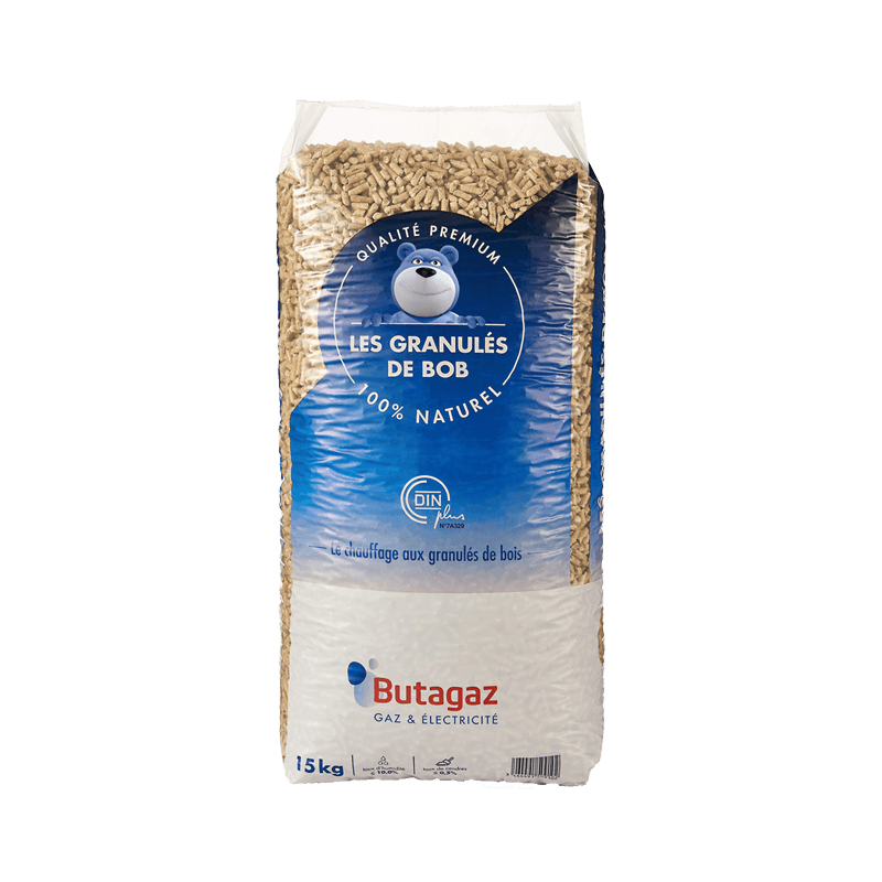 afbeelding van Butagaz Pellet DIN+ 100% naaldhout – pallet van 66 zakken van 15KG – levering inbegrepen