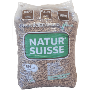 Pellet Natur'Suisse EN+A1 DIN+ 100% naaldhout - pallet van 70 zakken van 15Kg - levering inbegrepen